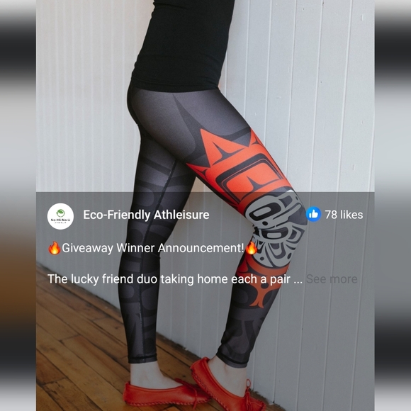 NWT NoMiNoU Desings Eagle Maple Leaf Legging Sz XS Black - Picture 3 of 12